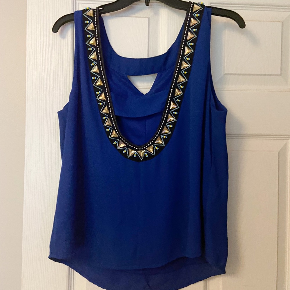 Royal Blue Embellished Top